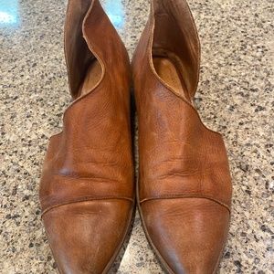 Free people cognac brown slip ons